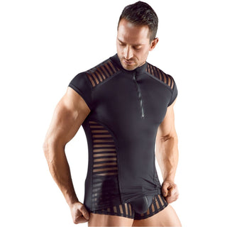 Svenjoyment Streifen Shirt mit RV