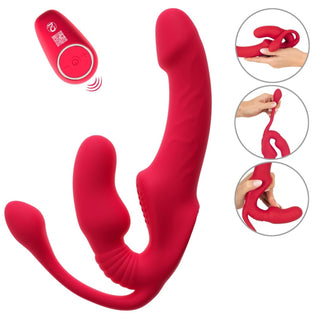 Strapless Strap -On Triple Teaser Remote Control