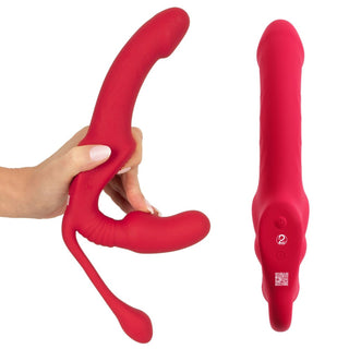 Strapless Strap -On Triple Teaser Remote Control
