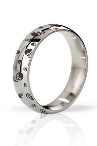 The Earl Edelstahl-Penisring abgerundet Skulls