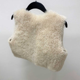 von Hohenstein Fell-Weste Ellen Shearling Lammfell creme
