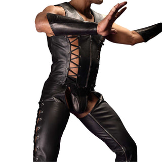 von Hohenstein Pride Lederchaps schwarz