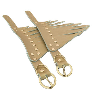 VoyeurX Fringe Fransen Oberarm Band Set Leder