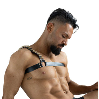 VoyeurX Herren Leder Harness - Crixus mit Spikes