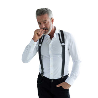VoyeurX Herren Leder Hosenträger - Agron