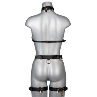 VoyeurX Leder Thigh Cuffs schwarz gold