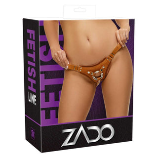 ZADO Strap-on-Jock aus Leder braun