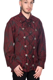 Aderlass Cremate Shirt  Brocade bordeaux 