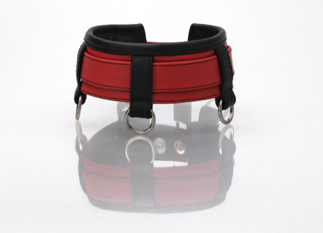 Lederhalsband Aphrodite schwarz/rot one-size 