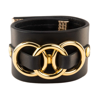 Asche & Gold Beatrice II Armband Cuff schwarz/gold 