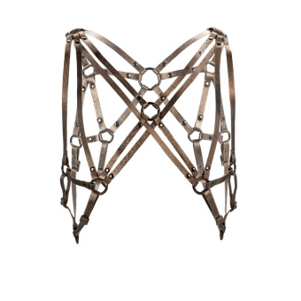 Asche & Gold Camillo Harness Lederharnisch gold/gunmetal
