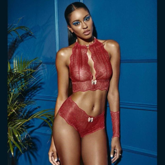 Bracli Sydney Perlen BRALETTE rot 
