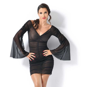 Catanzaro Imperatrice Robe Résille Minikleid schwarz 
