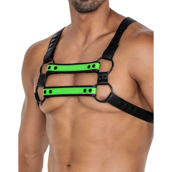 Cut4Men Harness neon grün variabel 