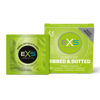 EXS Kondome Ribbed & Dotted 3 Stück
