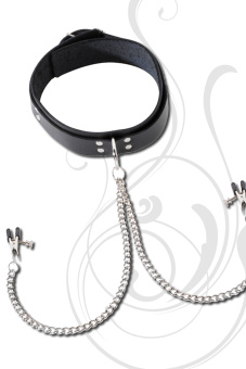 Leatherette Collared NIPPLE CLAMPS 