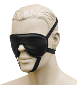 Leder-Augenmaske Rindnappa black 