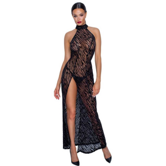 Noir Handmade Zebra Kleid transparent lang 