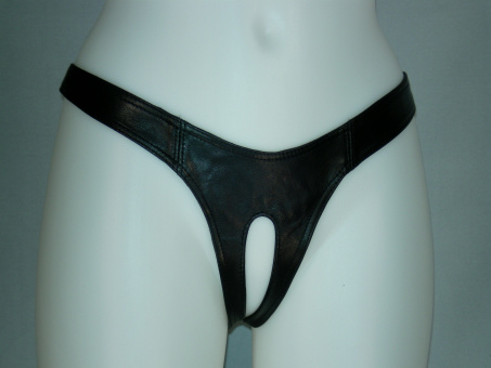 Rosi Lederstring schwarz 