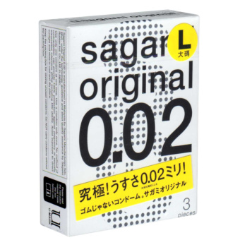 Sagami ultradünne Kondome 0,02 Size L 3 Stück 