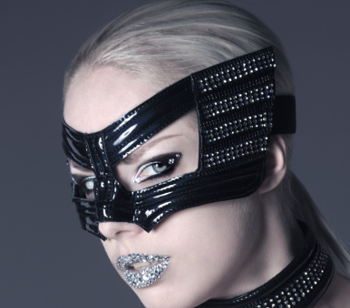Tatjana Warnecke - Strass Maske black 
