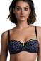 Marlies Dekkers Peekaboo Balconette BH schwarz purple leopard 