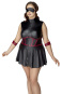 Cottelli Bondage Mini Kleid schwarz-rot 