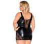 Andalea Chemise Minikleid glänzend schwarz 