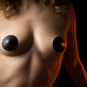 Asche & Gold Babette Leder Nippelcover Pasties schwarz 