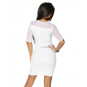 Atixo Minikleid mit Netzeinsätzen weiß L 