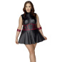 Cottelli Bondage Mini Kleid schwarz-rot 