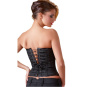 Cottelli Brokat Corsage schwarz mit Strapsen S
