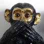 Deko Affe -nichts reden-  schwarz | 20 cm 