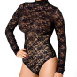 Hamana Verona Spitzenbody langarm schwarz 