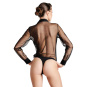 Maison Close - Madame Reve transparenter Blusenbody mit Strapsen XL