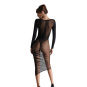 Maison Close Nuit Fauve - transparentes Midikleid mit Raffungen 
