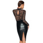 Noir Handmade Midi Kleid mit sanfter Spitze F228 3XL