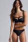 Marlies Dekkers wing power String butterfly | black lace grey M