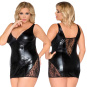 Andalea Chemise Minikleid glänzend schwarz 