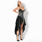 Catanzaro Eiffel Serre-Taille Corsage schwarz-silber 