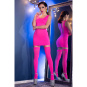 Chilirose Minikleid + Strümpfe CR4305 neonpink 