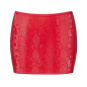 Cottelli Mini Rock in Schlangenoptik rot 