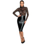 Noir Handmade Midi Kleid mit sanfter Spitze F228 3XL