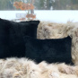 von Hohenstein Fellkissen Rabbit schwarz 