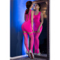 Chilirose Minikleid + Strümpfe CR4305 neonpink 