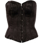 Cottelli Brokat Corsage schwarz mit Strapsen S
