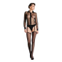 Maison Close - Madame Reve transparenter Blusenbody mit Strapsen XL