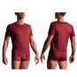 Manstore M2224 Casual T-Shirt | check red 