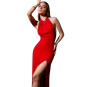 Patrice Catanzaro Mina langes Kleid aus Lycra | Rot 