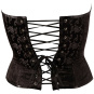Cottelli Brokat Corsage schwarz mit Strapsen S